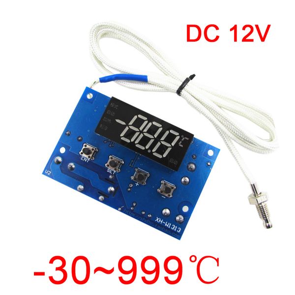 Freeshipping DC 12V -30 ~ 999C Termostato digitale per interruttore di controllo ad alta temperatura K Termocoppia per auto