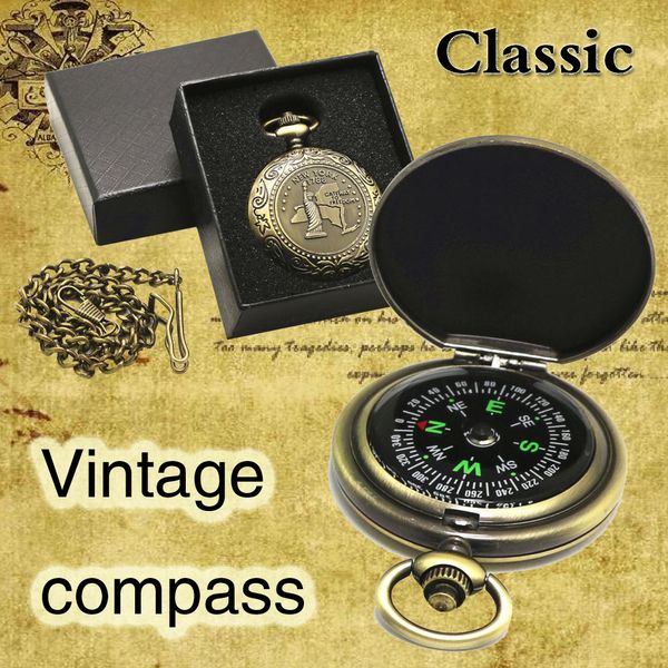 

vintage gift compass pocket watch compass outdoor travel mountaineering camping adventure