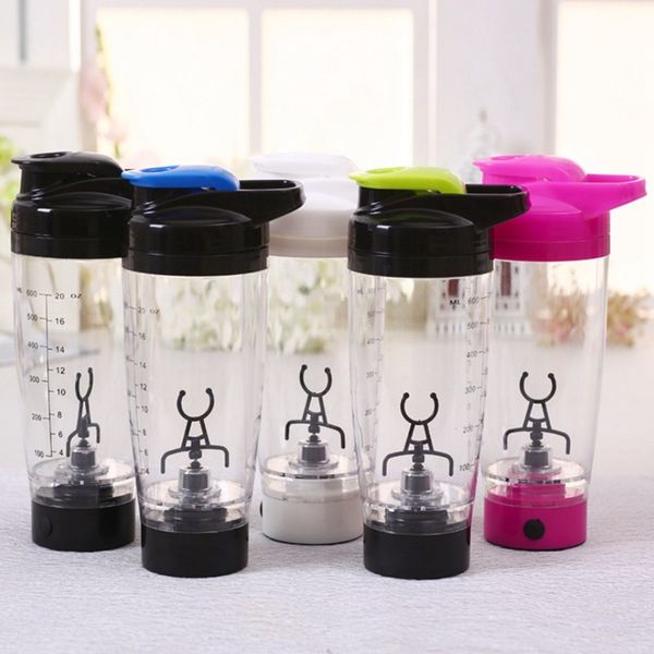 600ml Shaker Cup Bottle Miscelazione automatica Tazza di caffè Cyclone Lazy Self Stirring Mug Electric Protein Shaker Blender Mixer Fitness Bottle