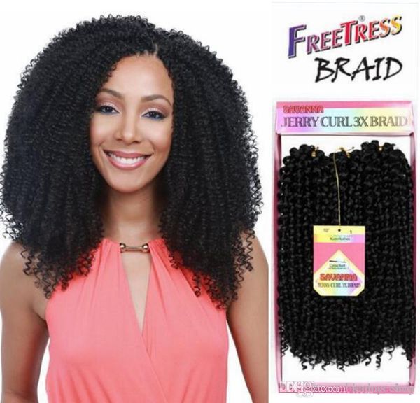2020 Dhl Fast Shipping Savana 3x Jerry Curly Hair Weaves Synthetic