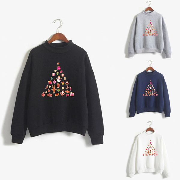 

новые топы пара топы большой размер 2xs-4xl несколько цветов мультфильм печати флис свободные высокая шея повседневная спорт бейсбол одежда, Black
