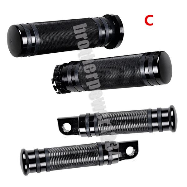 

3 стиль cnc алюминия 1" рукоятки ручка + заготовка подножки для harley мужской крепление подножки