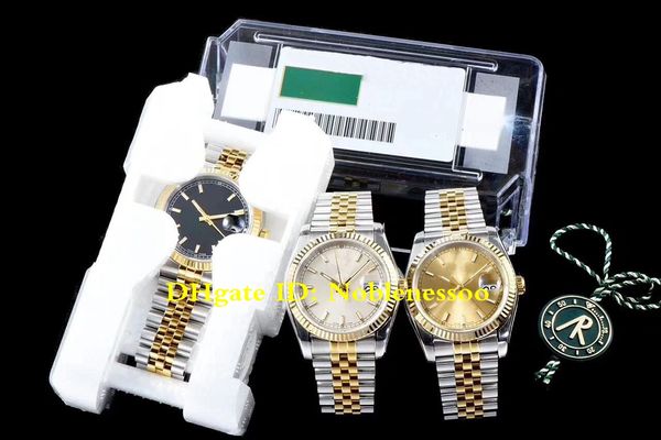 

3 Color New V2 Version 904L Steel Luxury Mens DATEJUST 116233 Yellow Gold Jubilee Black Index Dial 36MM ETA 3135 Automatic Watch