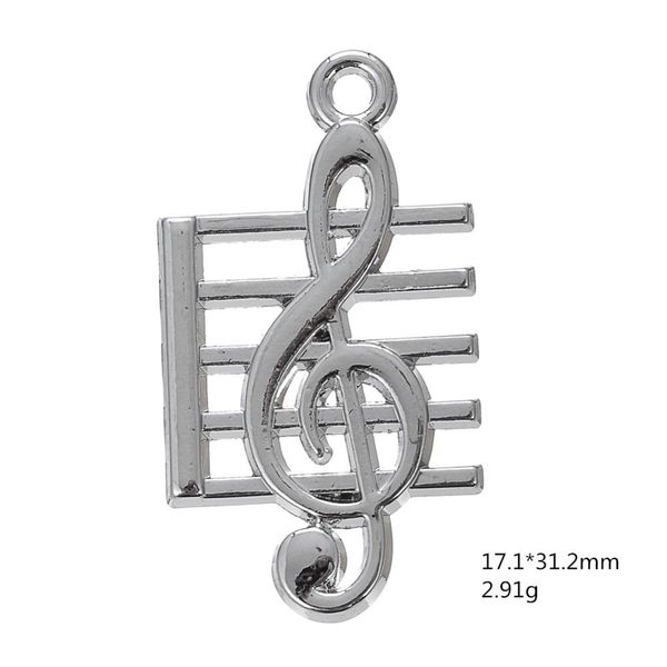 

music note stave diy charm other customized jewelry, Bronze;silver