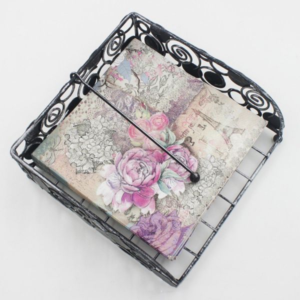 

20 pcs/lot retro floral printing napkin roses towel paper party paper restaurant napkins