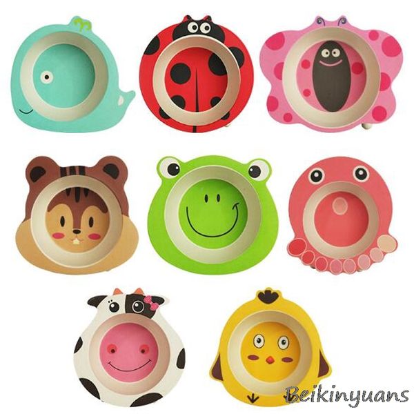 

bamboo fiber children's tableware rice bowl creative cartoon animal shape home baby meal bowl kindergarten anti-fall