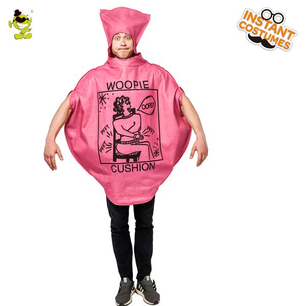 

2018 men's whoopie cushion costume adult's pink funny jumpsuit for men's cosplay carnival party role play fancy costumes, Black;red
