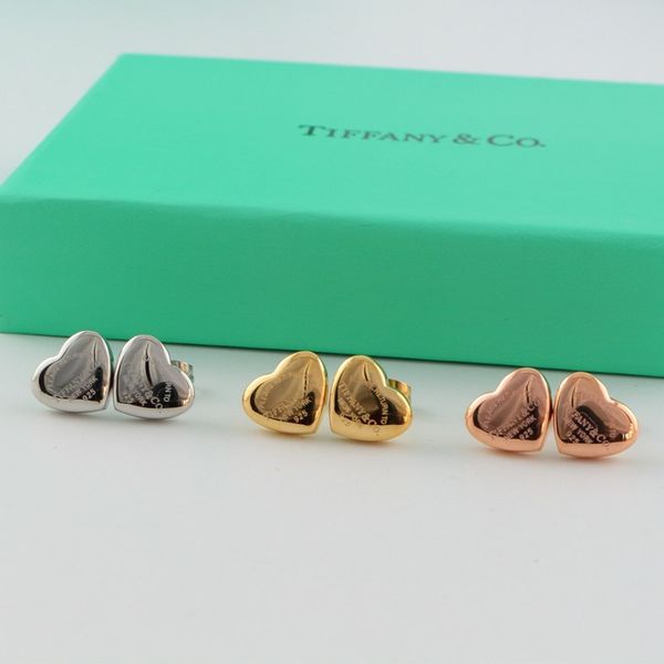 

Women tud 3d heart titanium teel earring for lady fa hion per onality heart female earring jewelry for birthday gift