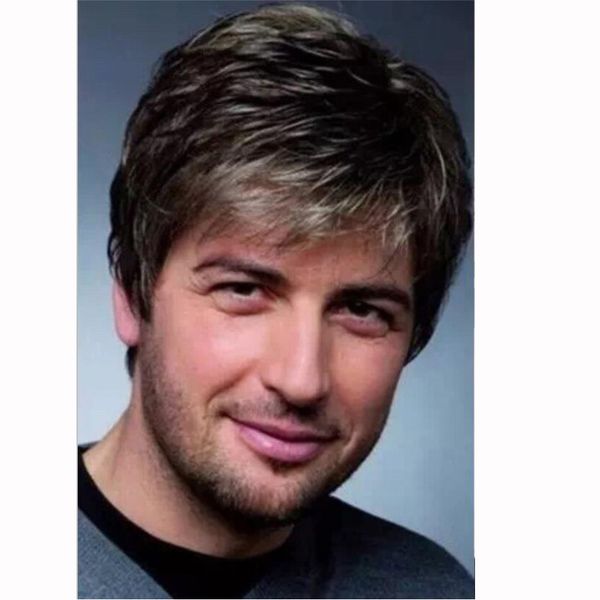 2019 Fashion Sexy Men S Man Short Gray Cosplay Natural Hair Wigs