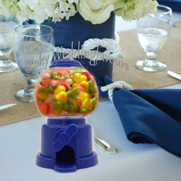 Mini Plastic Gumball Machine Box Candy Chocolate Holder Wedding