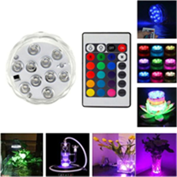 

10 LED погружной свеча лампа пульт дистанционного управления RGB цветочные вазы база