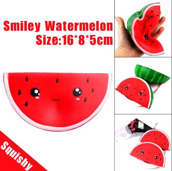 

10pcs/lot squishy slow rebound cartoon watermelon pu simulation fruit food model soft pinch venting props