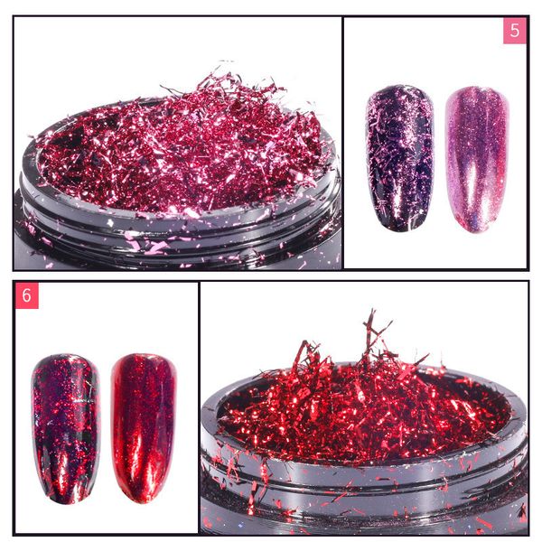 Nail Art Glitter Silk listras linhas lantejoulas de ouro folha de prata Nail Art suprimentos pregar maquiagem maquillaje flocos decoração 7 cores