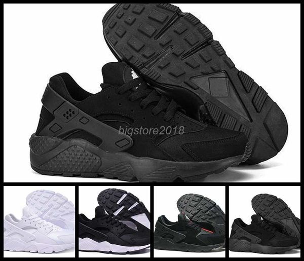 

2018 Новый воздух Huarache 1 я кроссовки для мужчин женщин, зеленый белый черный кроссовки тройной Huaraches 1s тренеры ура