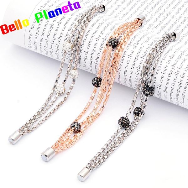 

trinkets men and women korean version of the manual flash drill green magnet buckle alloy bracelet ancre pulseras de mujer, Golden;silver