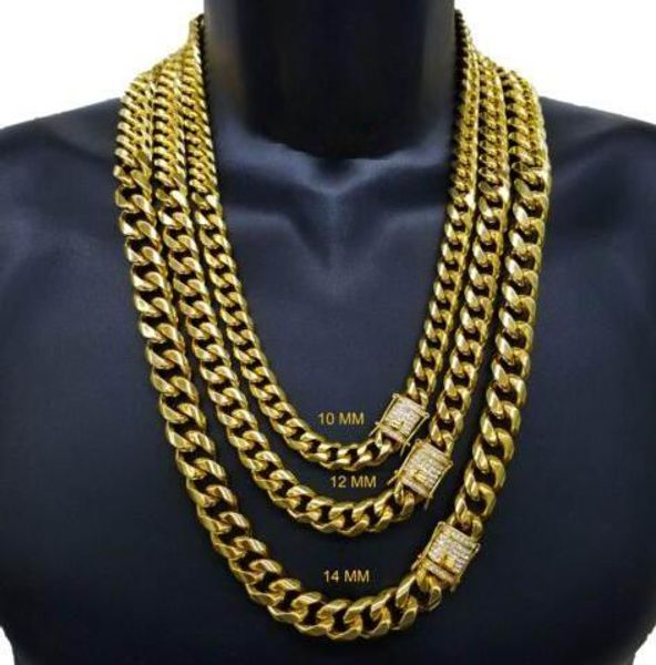 

Мужская Miami кубинская цепь 14k, позолоченная нержавеющая сталь лучшее качество камня