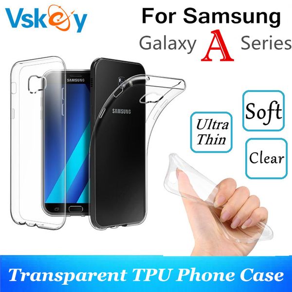 

100pc high light tpu ilicone ca e for am ung galaxy a3 a5 a7 2017 a8 plu 2018 ultra thin tran parent phone back cover