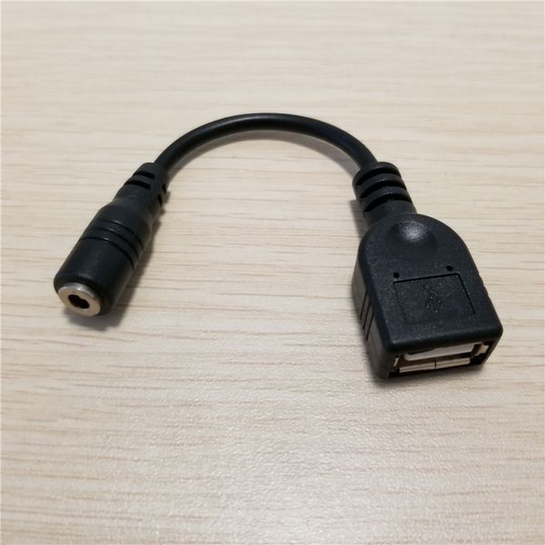 

2pcs/lot 3.5x1.35mm dc female to usb female converter charge cable cord fine copper wire 10cm