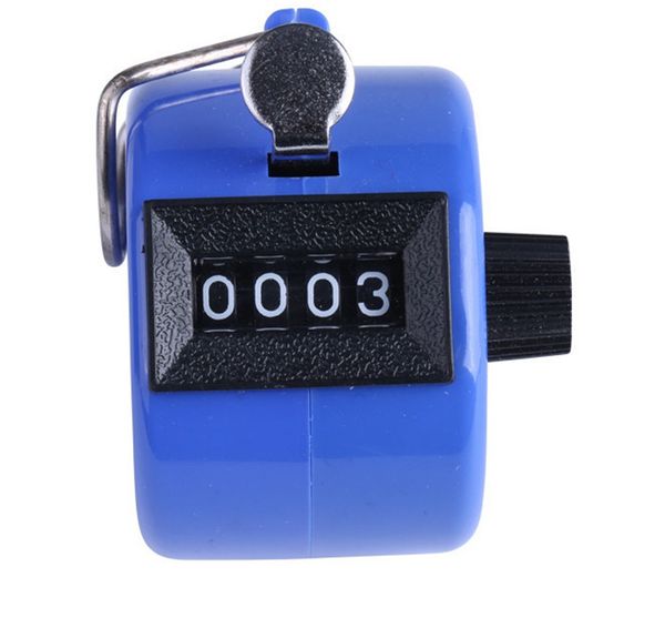 Clicker Contatori numerici a 4 cifre Display a dito a mano Conteggio manuale Conteggio Clicker Timer Calcio Contatore da golf Guscio in plastica