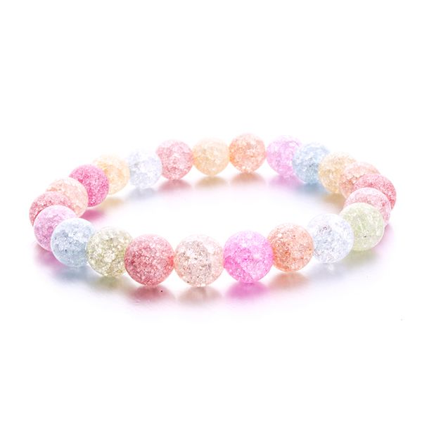 

8mm colourful ice crac bead natural stone quality round loose beads ball jewelry bracelet, Black