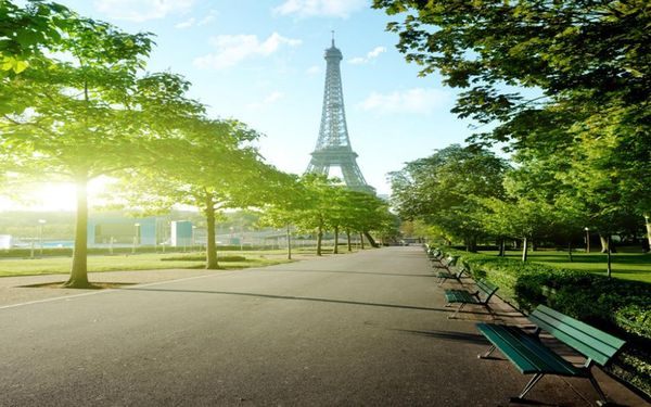 3D Duvar Kağıdı Duvar Dekoru Fotoğraf Backdrop Orijinal Paris Eyfel Kulesi sokak görünümü TV arka plan duvar Duvar Kağıdı Duvar Boyama Oturma Odası Için