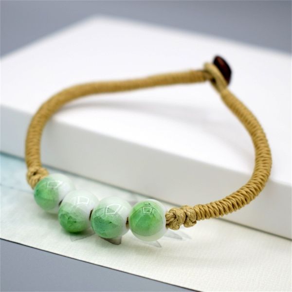 

ceramic beaded bracelets women handwrist jewelry accessories colorful hand rope bracelet ceramic jewelry decorations, Black
