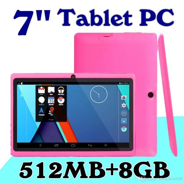 

DHL 2017 7 " дюймовый емкостный Allwinner A33 Quad Core Android 4.4 двойная камера Tablet PC 8 ГБ ROM 512 МБ RAM Wi