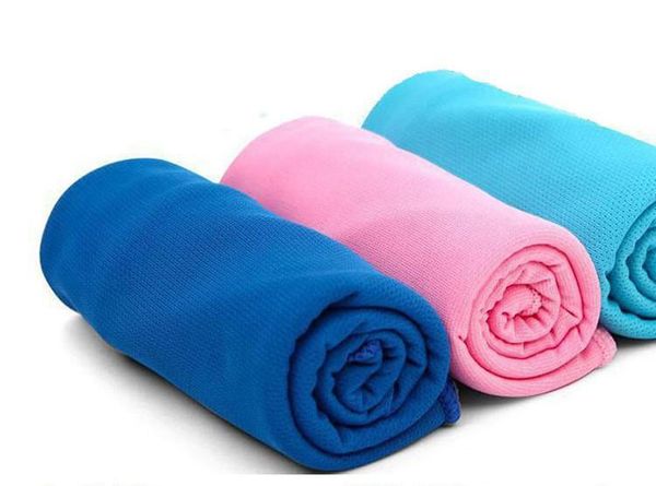 

Color magic cold exerci e fitne weat ummer ice towel outdoor port ice cool towel pva hypothermia 90x35cm cooling towel