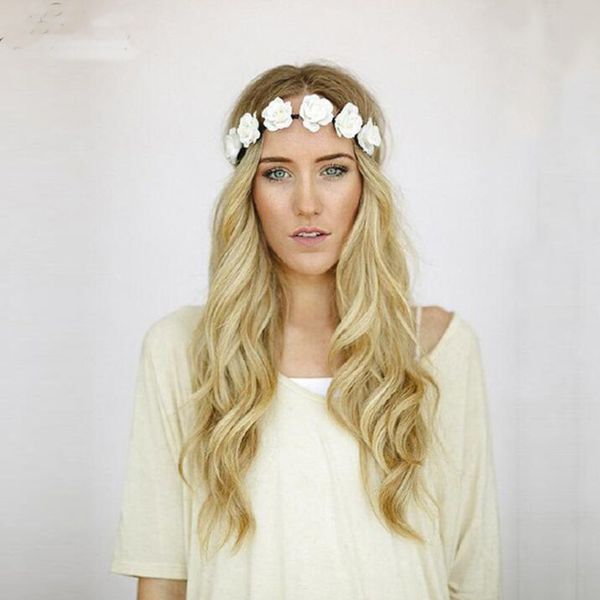 2019 Women Rose Flower Crown Headband Bridal Beach Wedding