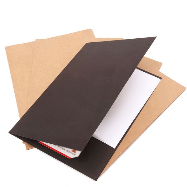 

20pcs special kraft folder single a4/a5 file set paper capa-citor presentation contract mix to work in an office logo customized