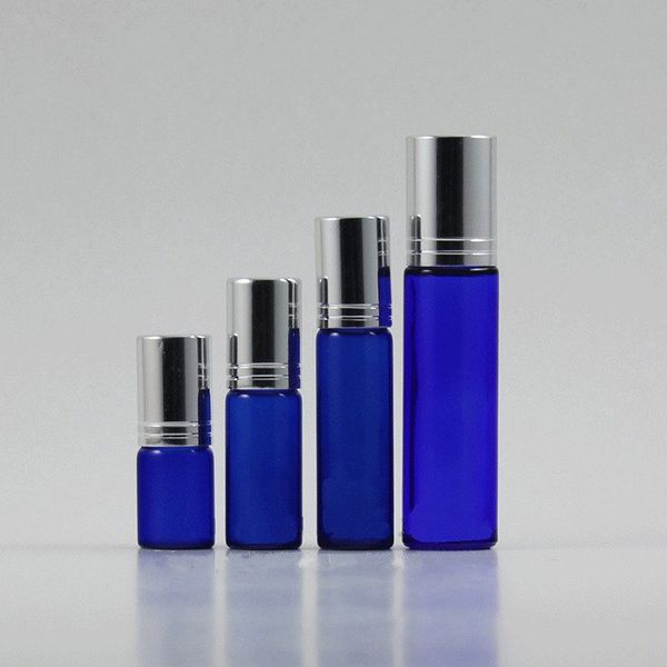 

3/5/7/10ml blue roll ball bottle,essential oil/perfume glass bottle with cap,cosmetic packaging container f1026