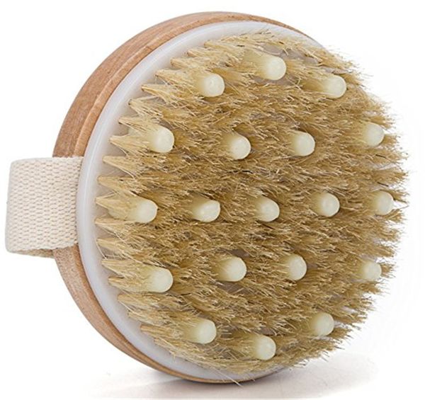 Banyo Duş Masaj Fırça Kıllar Fırçalar Masaj Vücut Fırça Ahşap Duş Banyo Peeling Vücut Yıkama Scrubber