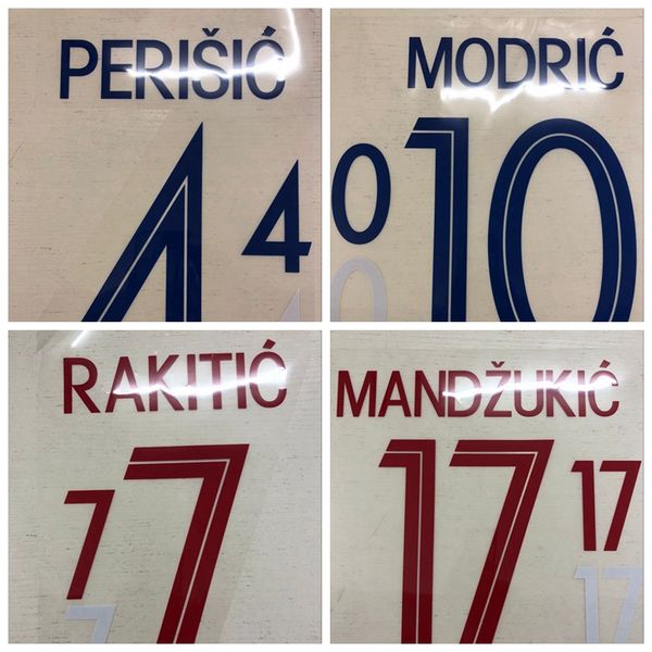 

2018 2019 Хорватия PERISIC RAKITIC MODRIC MANDZUKIC шрифт Имя номер Печать патчей значки, Футбольные