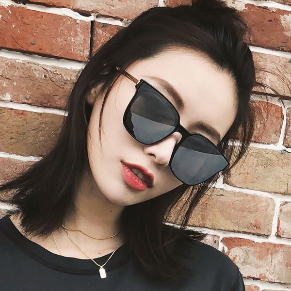 

brand design square mirror sunglasses women ladies big sun glasses female eyewear shades brown silver, White;black
