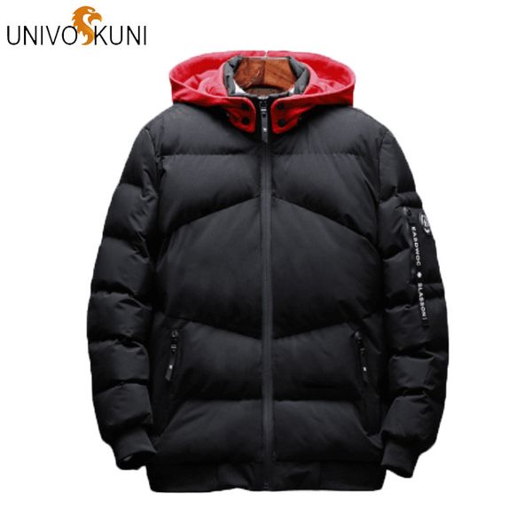 

univos kuni 2018 new fashion winter jackets men outwear warm coat parkas thickening casual cotton-padded jas plus size 7xl j392, Black