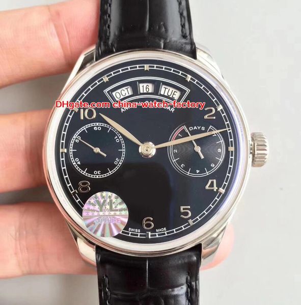 

5 color version watch yl maker 44.2mm iw503502 portugieser annual calendar swiss cal.52850 movement automatic mens watch watches, Slivery;brown