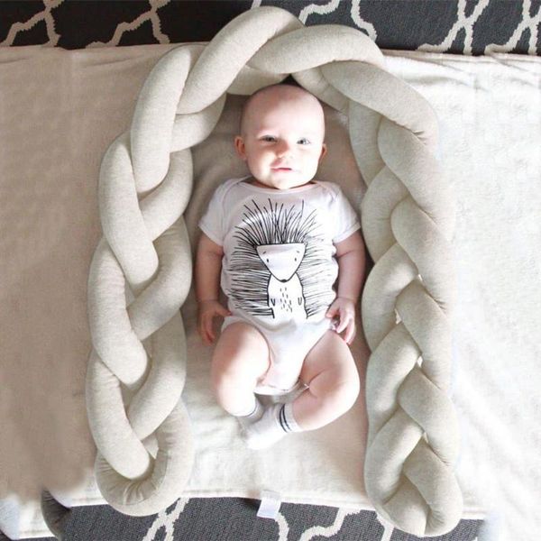 1 5 2m Long Knotted Decorative Pillow Baby Bed Braid Bumper Crib