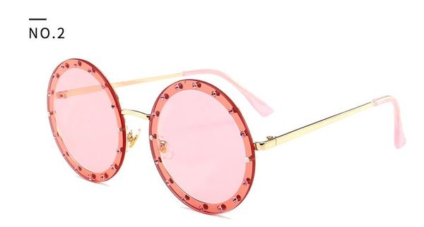 

foreign trade style round diamond setting sunglasses ladies fashion diamond glasses design glasses, White;black