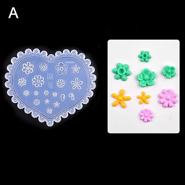 

3d nail art decorations diy silicone mold sculpture flowers mould template tools @me88, White