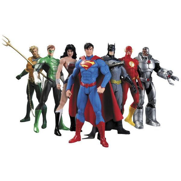 

new 7pcs/set 17cm justice league super hero avengers ant-man spider-man superman batman action figure toys doll sets kids gifts ala531