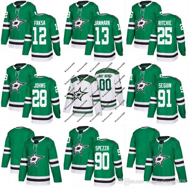 

2017-2018 Dallas Stars 12 Radek Faksa 25 Brett Ritchie 28 Stephen Johns 90 Jason Spezza 91 Tyler Seguin Mens Womens Youth Custom Jerseys