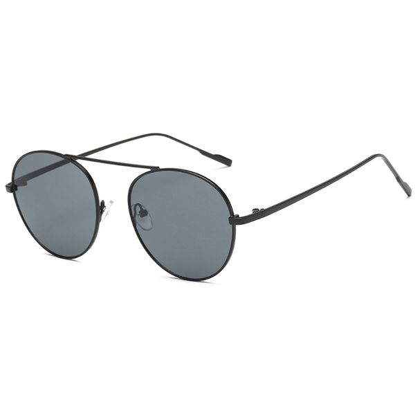 

round sunglasses metal frame fashion retro men women brand designer transparent2018 new, White;black