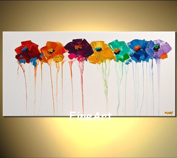 2019 Hand Painted Abstract Flowers Painting On White Ground Acrylic Paintings On Canvas Art Deco Paintings Sale Bedroom Living Room Decoration From 2019 Hand Painted Abstract Flowers Painting On White Ground Acrylic Paintings On Canvas Art Deco Paintings Sale Bedroom Living Room Decoration From