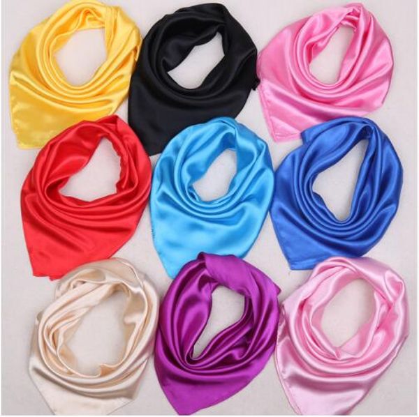 

square scarves for solid color faux silk scarf factory foulard female sales direct 60x60cm fashion elegant women femme cachecol vjsjh, White;black