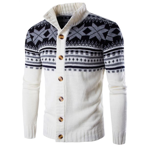 

men's sweater coat new fashion spring autumn winter snowflake thick warm knitwear cardigan coat casual big size 2xl, White;black