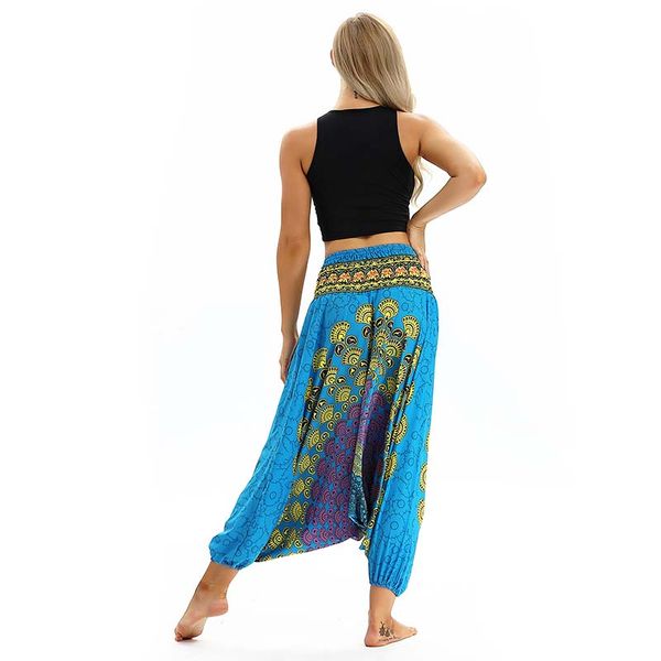 

2018 women lantern pants soft comfortable yoga excercise pants polyester thailand elastic dancing loose trousers ing, Gray