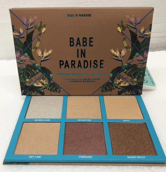 

НА СКЛАДЕ! Косметика для Лица 6 цветов Цветовая палитра Babe IN Paradise Bronzers Highlighters Высокое качество косметики DHL доставка