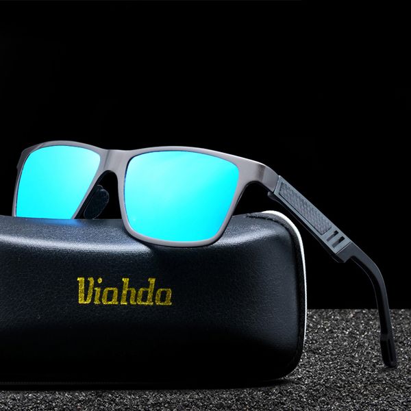 

2018 new aluminum hd polarized sunglasses uv400 men driving sun glasses square goggle eyewear, White;black