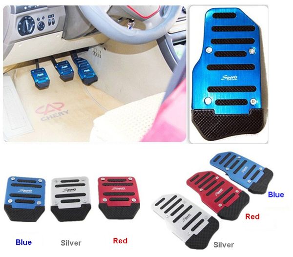 

dhl ship 3pcs anti skid car auto vehicle accelerator brake pedal cover set manual anti skid non-slip car pedal manual series kit pad cover