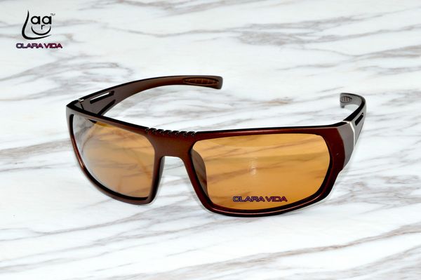 

clara vida men women sport deportes brown polarized 100%uv uv400 polaroid sunglasses sunshades, White;black